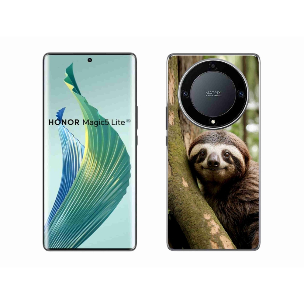 Gelový kryt mmCase na Honor Magic 5 Lite - usměvavý lenochod