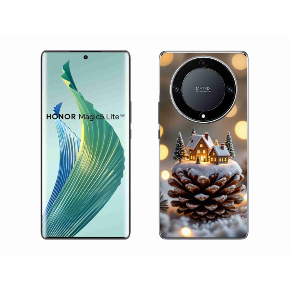 Gelový kryt mmCase na Honor Magic 5 Lite - zimní vesnička