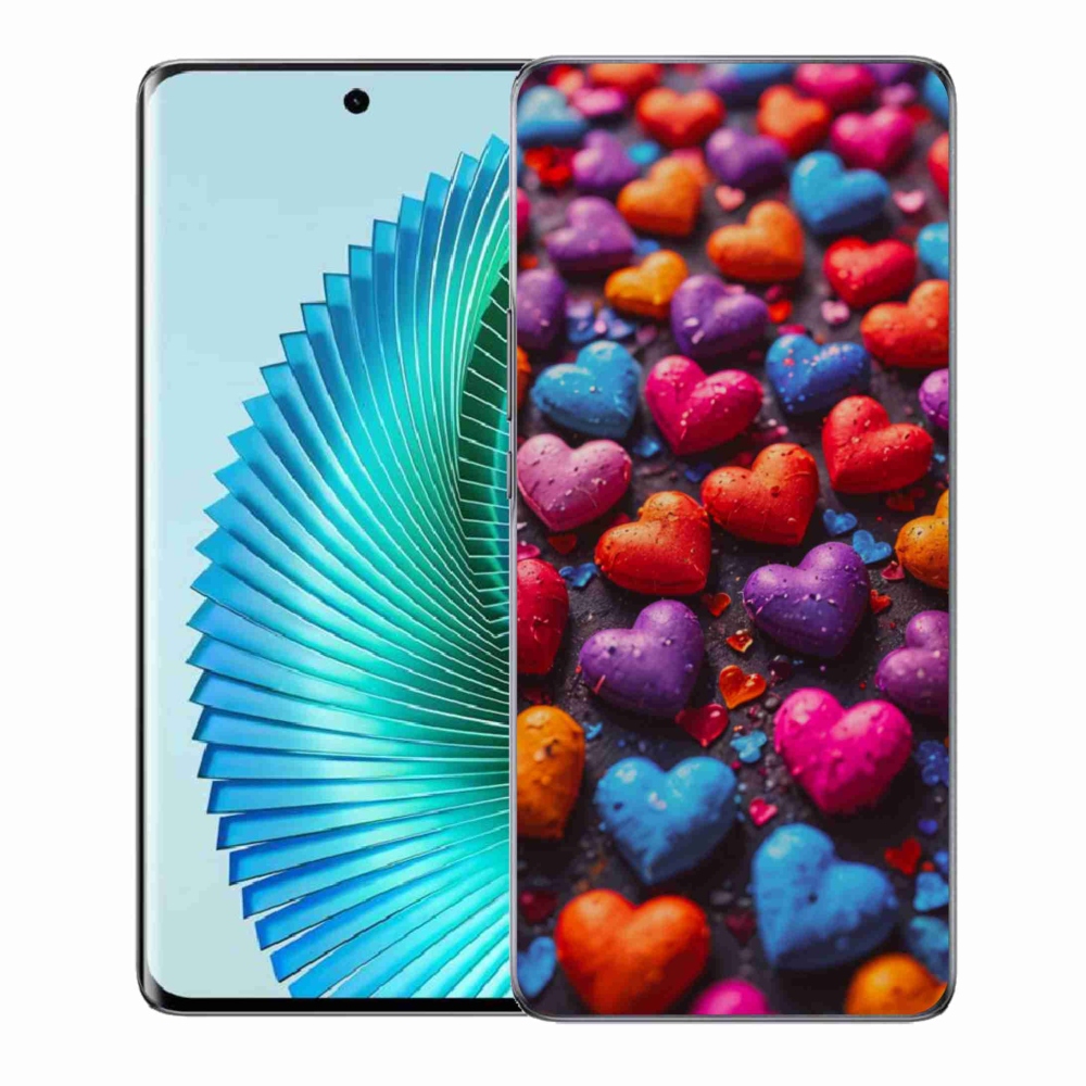 Gelový kryt mmCase na Honor Magic 6 Lite 5G - barevná srdce