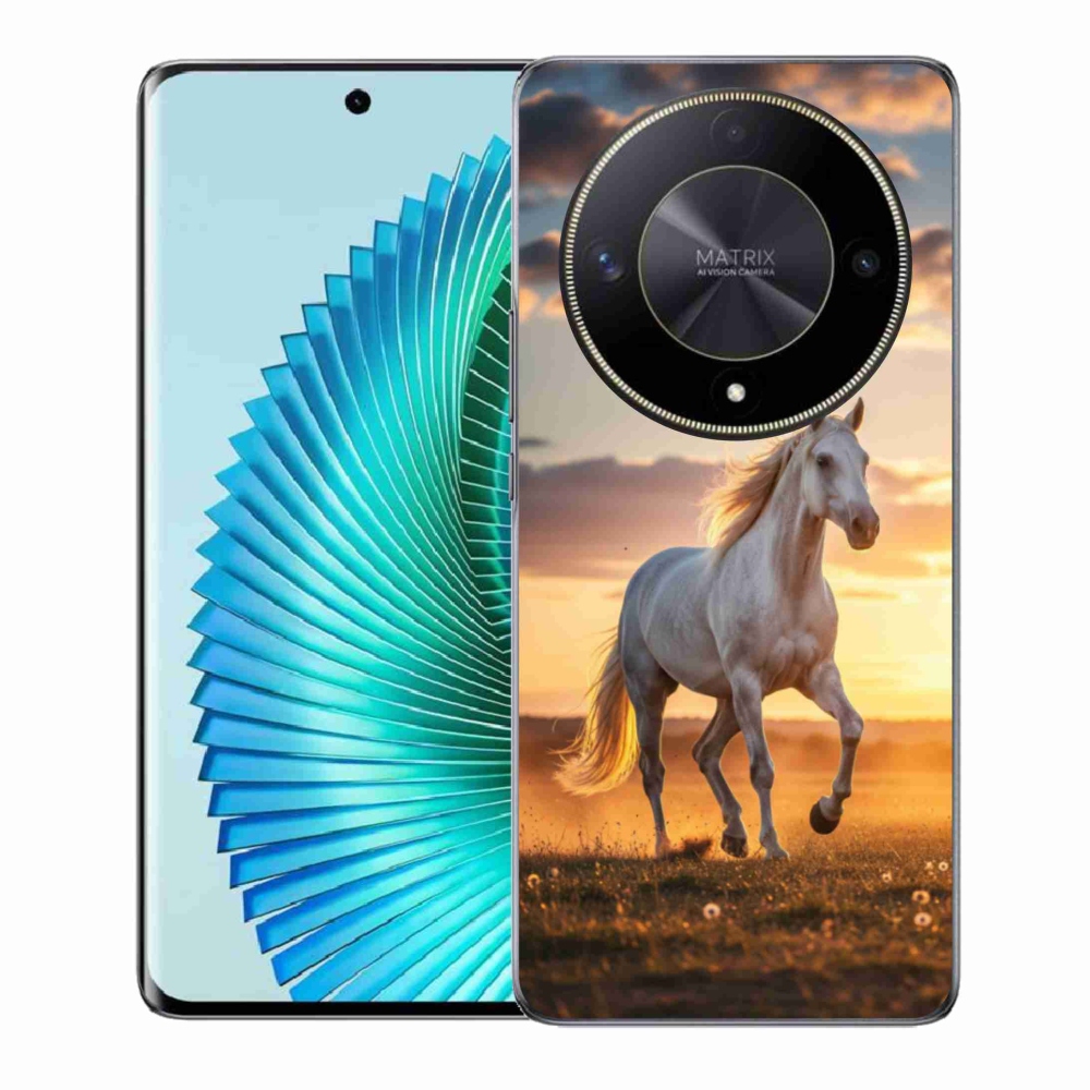 Gelový kryt mmCase na Honor Magic 6 Lite 5G - běžící bílý kůň 2