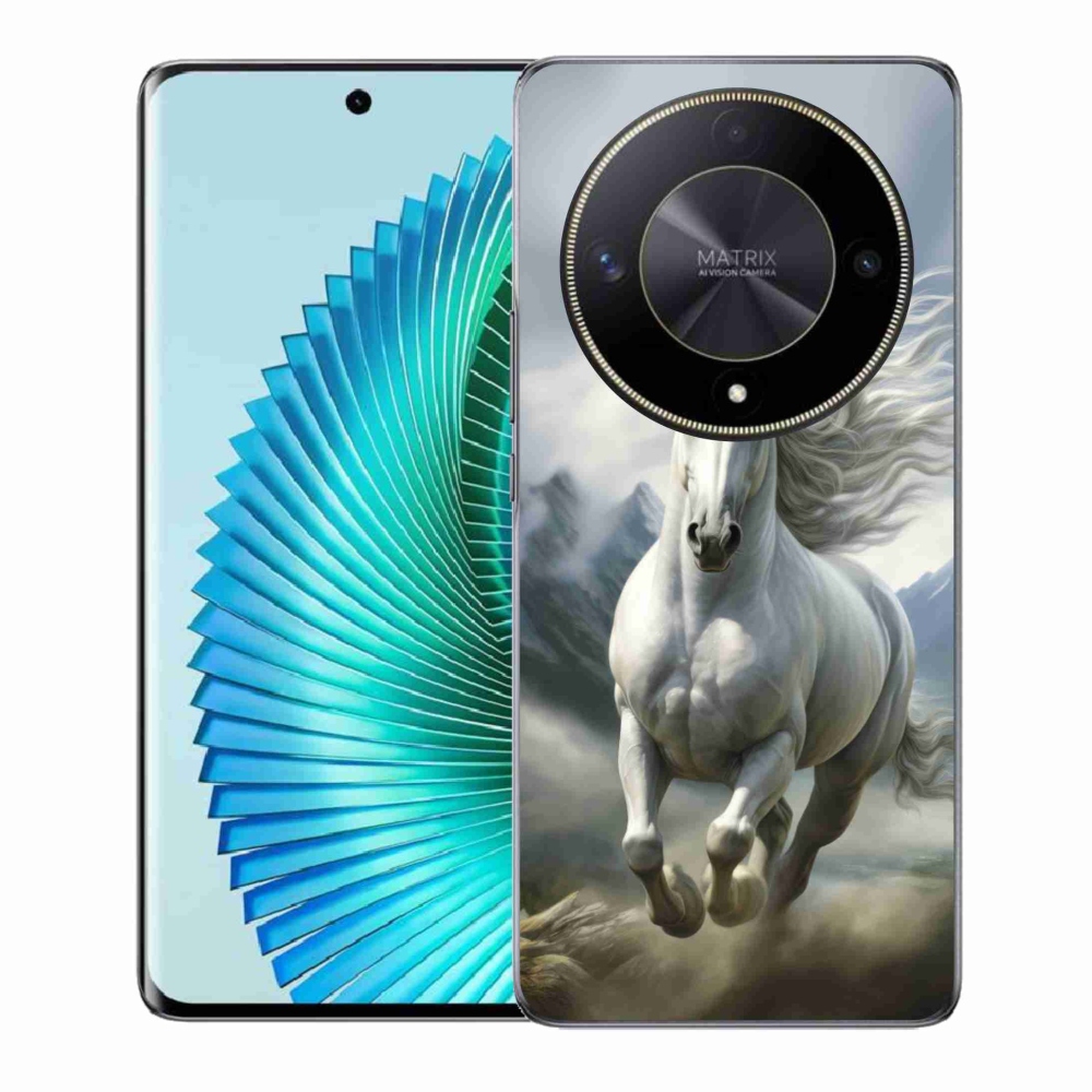 Gelový kryt mmCase na Honor Magic 6 Lite 5G - běžící bílý kůň 3
