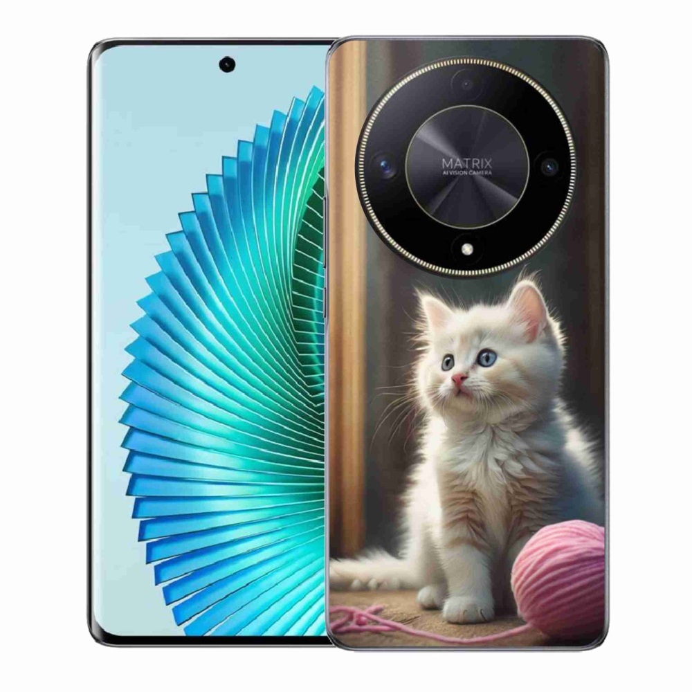Gelový kryt mmCase na Honor Magic 6 Lite 5G - bílé kotě 2