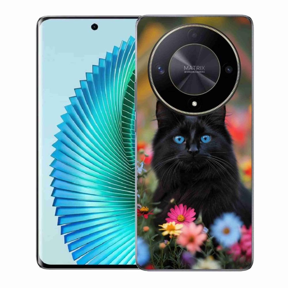 Gelový kryt mmCase na Honor Magic 6 Lite 5G - černé kotě 4