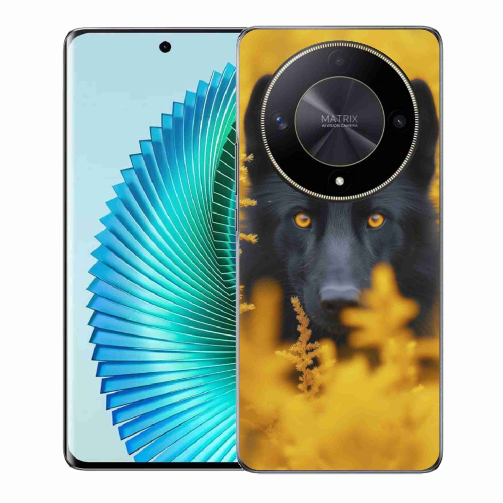 Gelový kryt mmCase na Honor Magic 6 Lite 5G - černý vlk 2