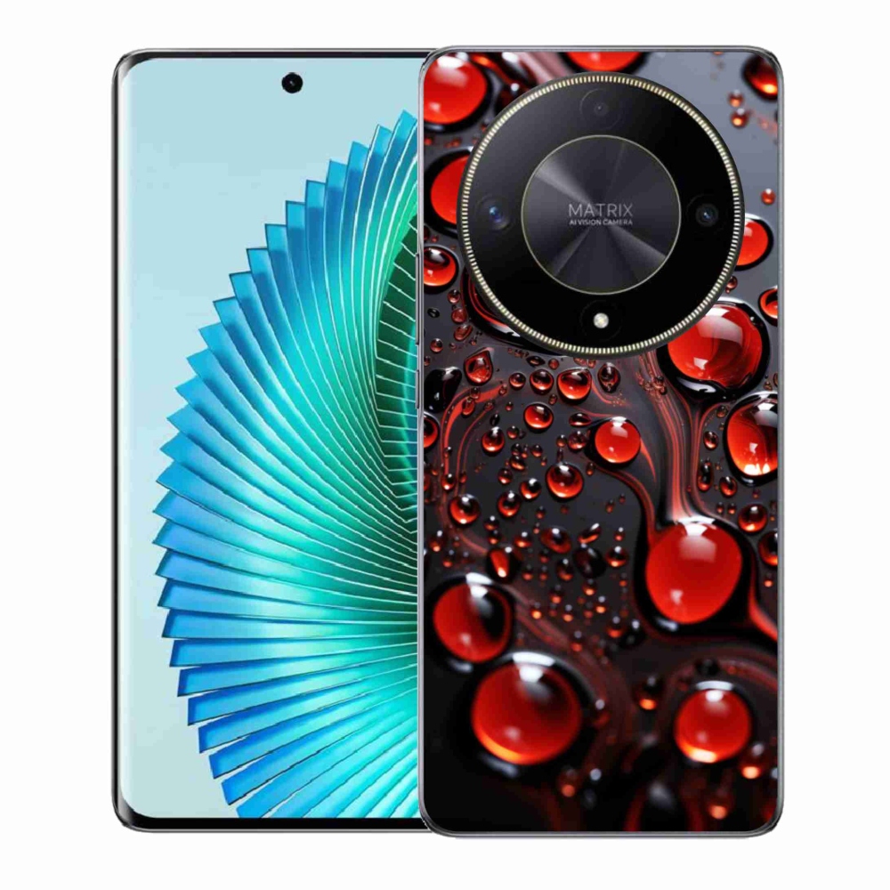 Gelový kryt mmCase na Honor Magic 6 Lite 5G - červené kapky 2