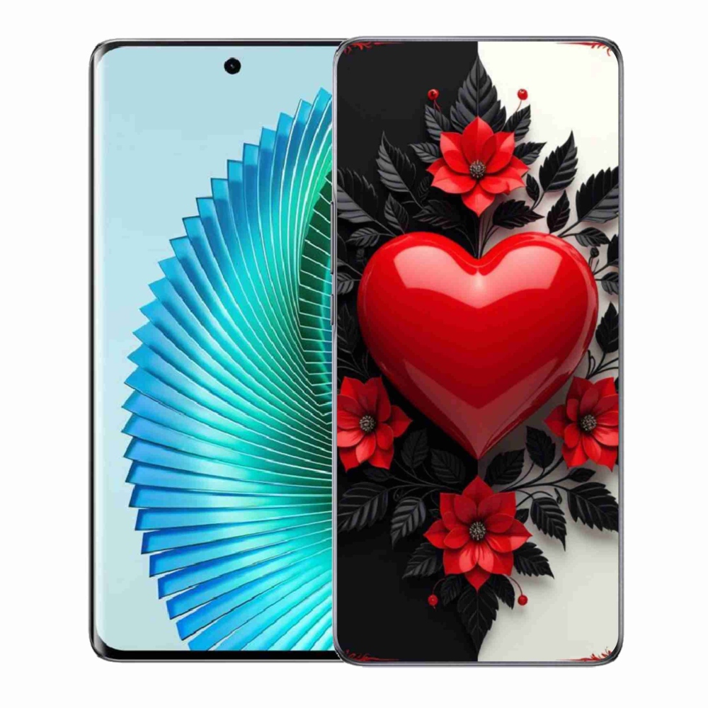 Gelový kryt mmCase na Honor Magic 6 Lite 5G - červené srdce