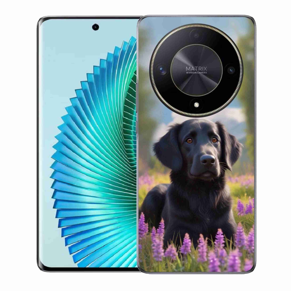 Gelový kryt mmCase na Honor Magic 6 Lite 5G - elegantní černý retrívr