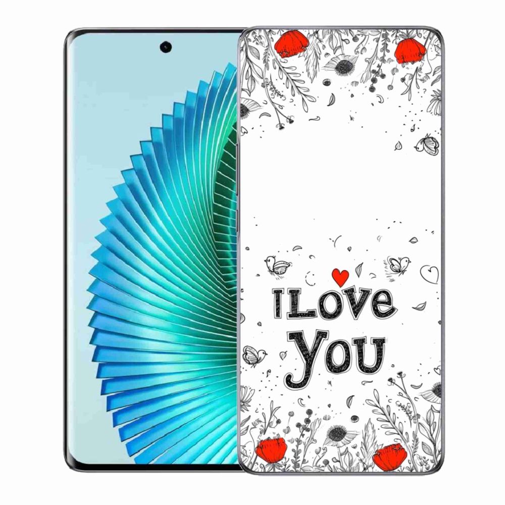 Gelový kryt mmCase na Honor Magic 6 Lite 5G - I love you bílé pozadí