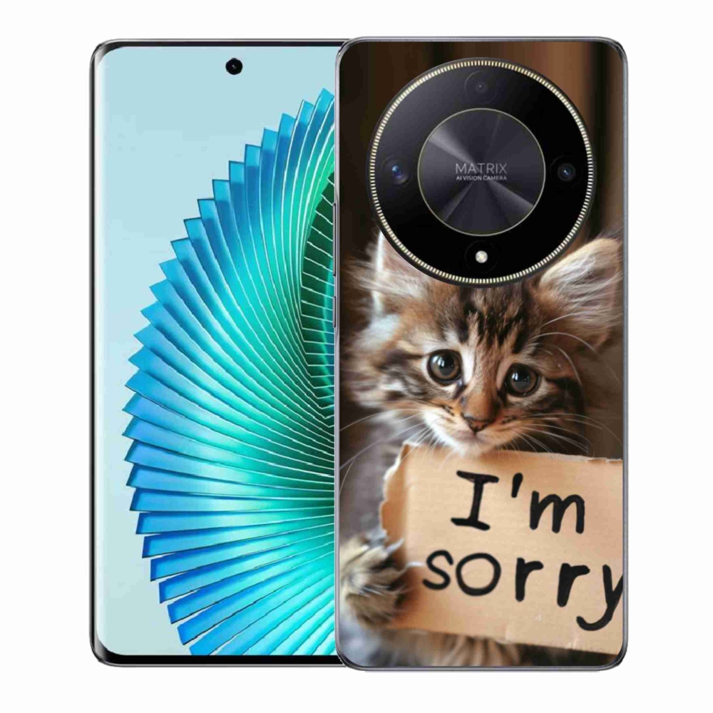 Gelový kryt mmCase na Honor Magic 6 Lite 5G - kočíčí omluva