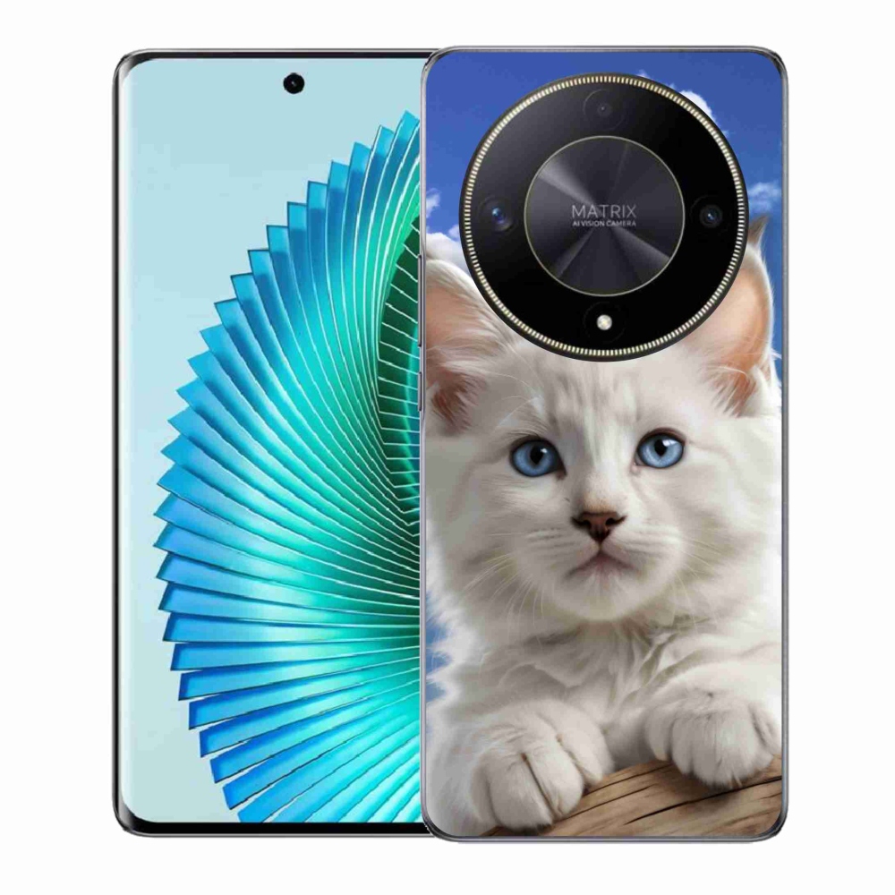 Gelový kryt mmCase na Honor Magic 6 Lite 5G - kotě a oblaka