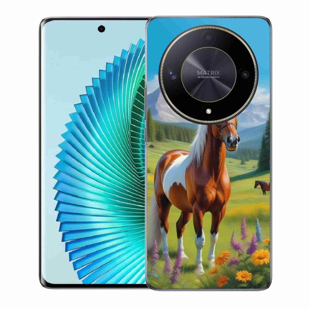Gelový kryt mmCase na Honor Magic 6 Lite 5G - kůň na louce