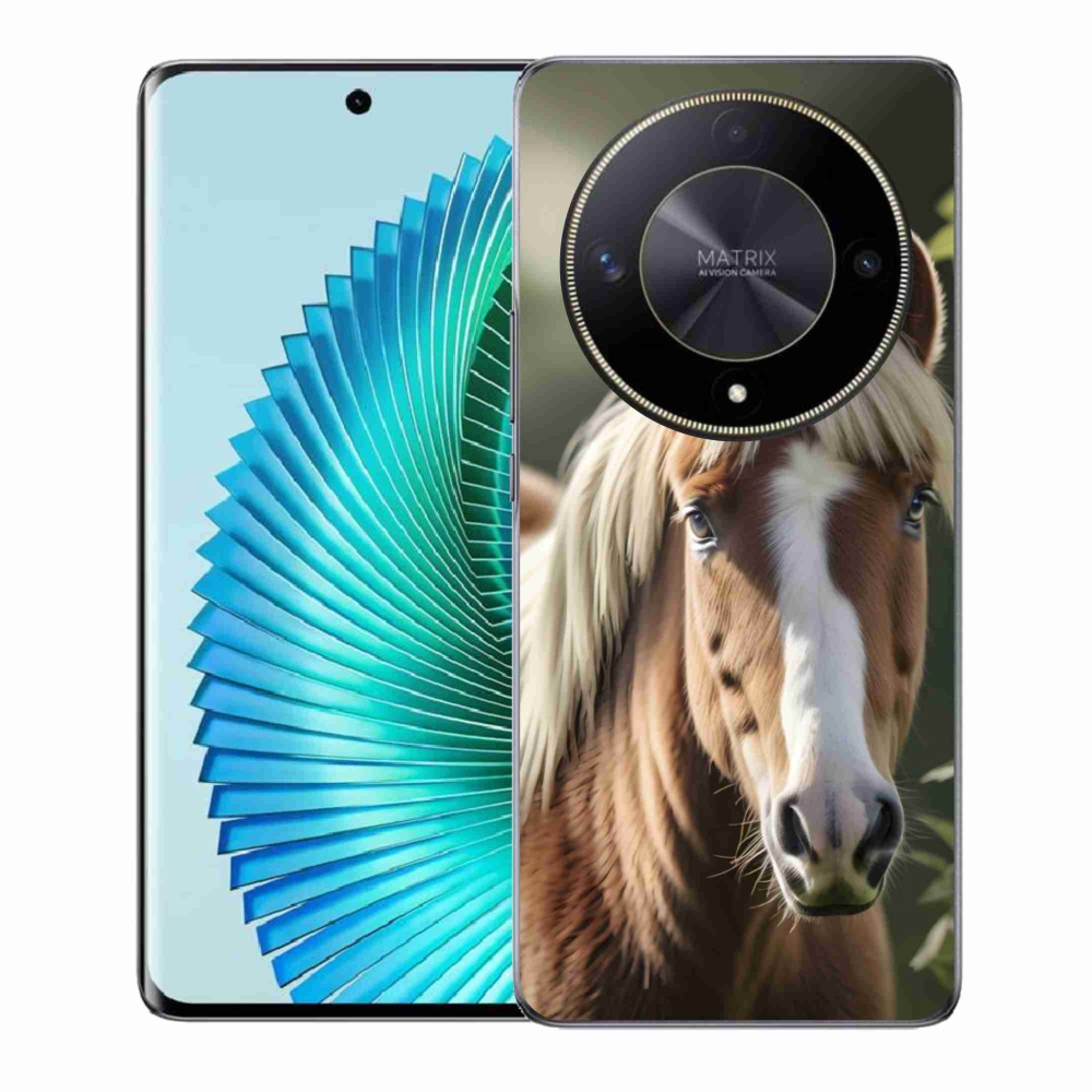 Gelový kryt mmCase na Honor Magic 6 Lite 5G - kůň se světlou hřívou