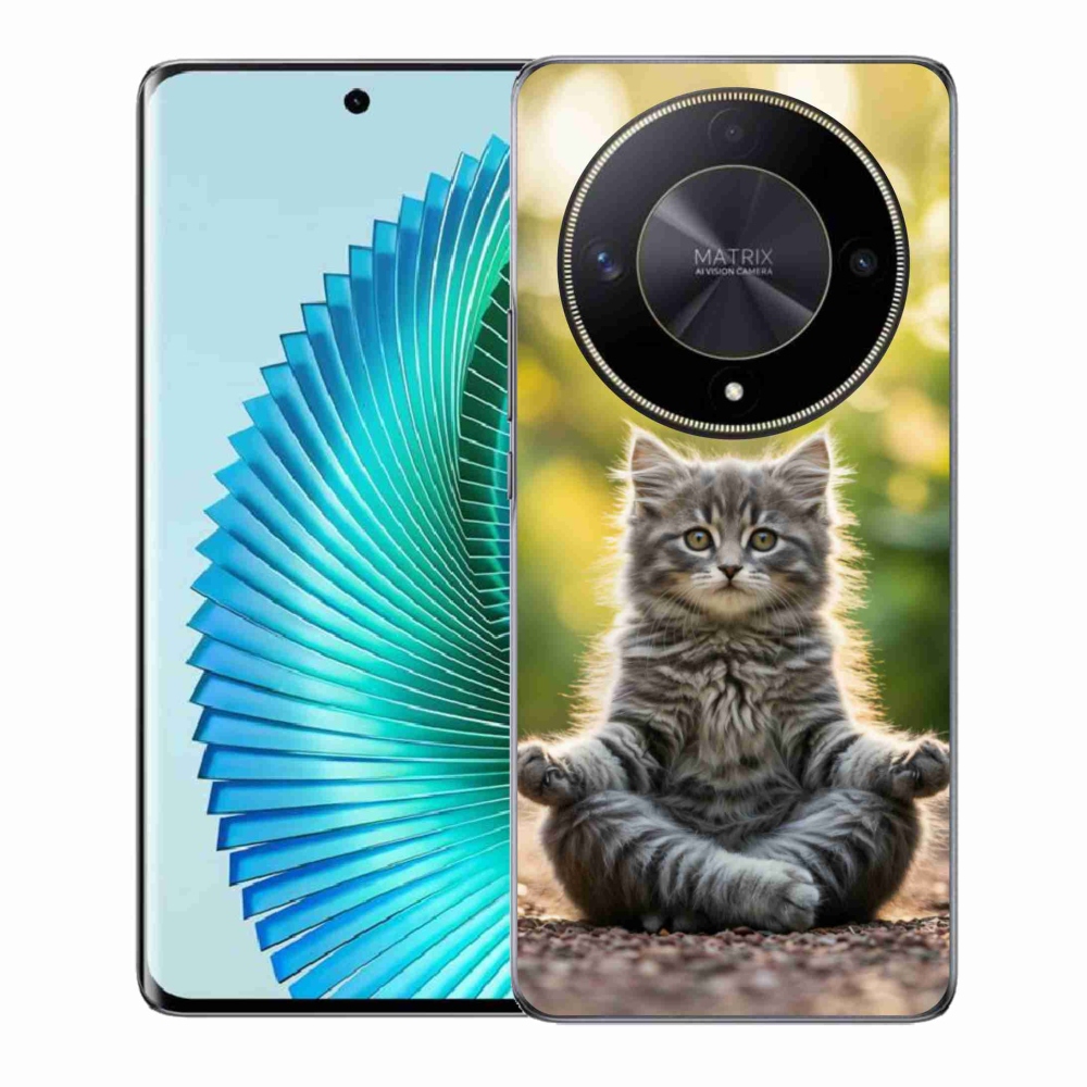 Gelový kryt mmCase na Honor Magic 6 Lite 5G - meditující kotě