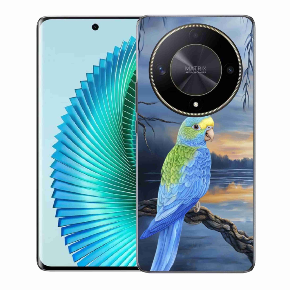 Gelový kryt mmCase na Honor Magic 6 Lite 5G - modrý papoušek