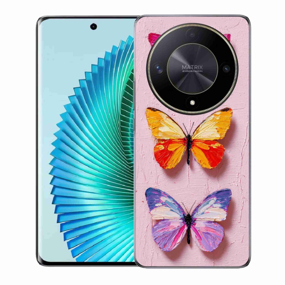 Gelový kryt mmCase na Honor Magic 6 Lite 5G - motýlí trojice