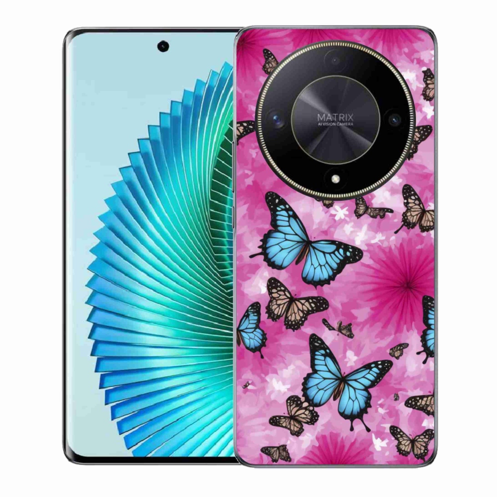 Gelový kryt mmCase na Honor Magic 6 Lite 5G - motýlí zahrada