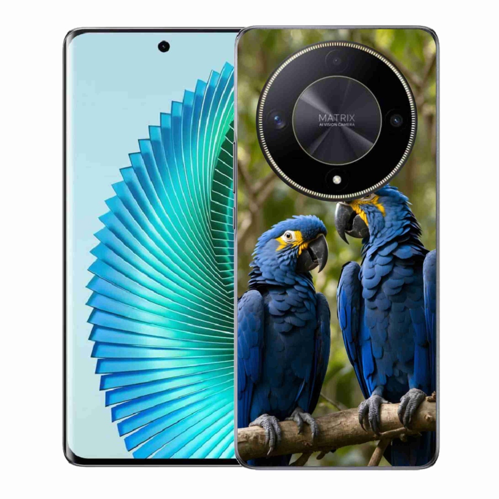 Gelový kryt mmCase na Honor Magic 6 Lite 5G - papouščí duo