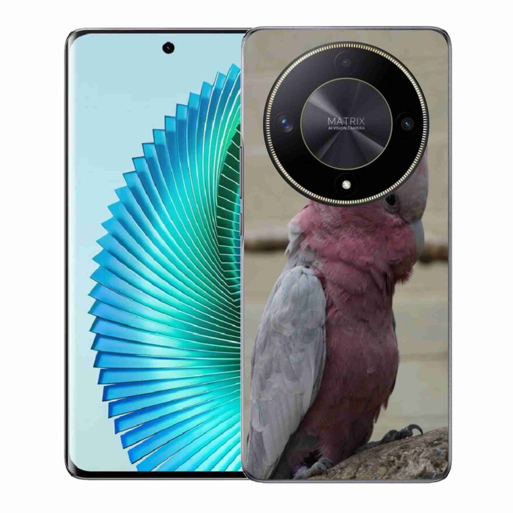 Gelový kryt mmCase na Honor Magic 6 Lite 5G - papoušek kakadu růžový