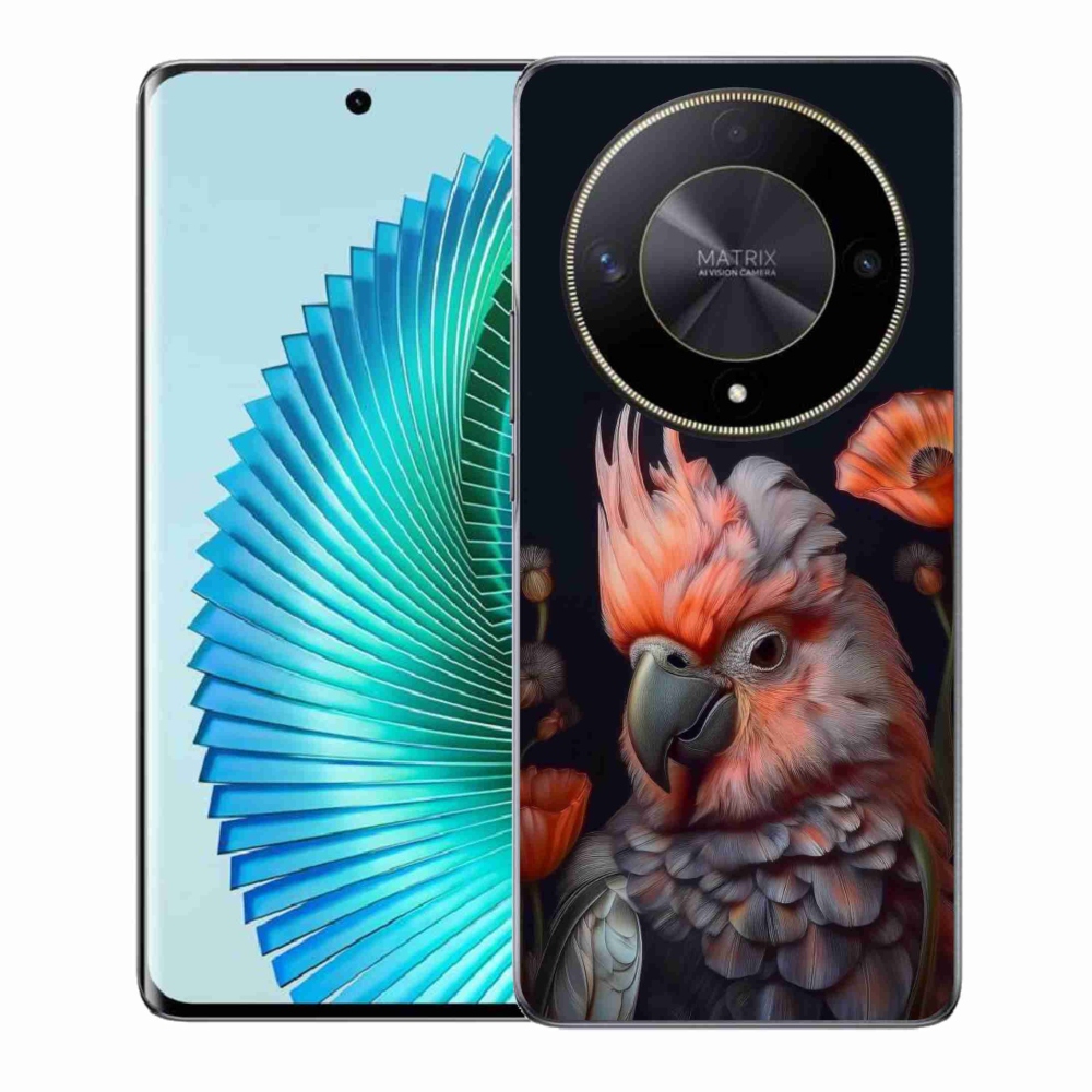 Gelový kryt mmCase na Honor Magic 6 Lite 5G - papoušek kakadu v barvách
