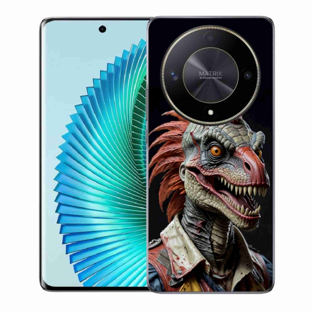 Gelový kryt mmCase na Honor Magic 6 Lite 5G - punk dinosaurus