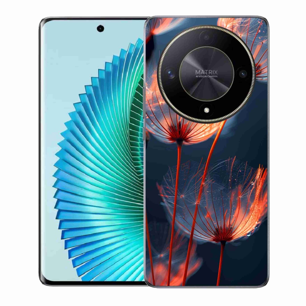 Gelový kryt mmCase na Honor Magic 6 Lite 5G - světélkující chmýří