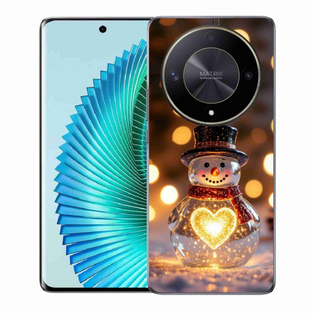 Gelový kryt mmCase na Honor Magic 6 Lite 5G - svítící vánoční sněhulák