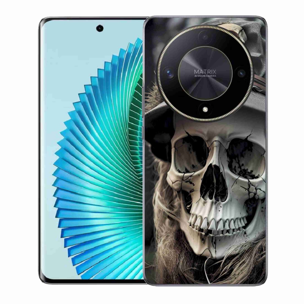 Gelový kryt mmCase na Honor Magic 6 Lite 5G - temná lebka