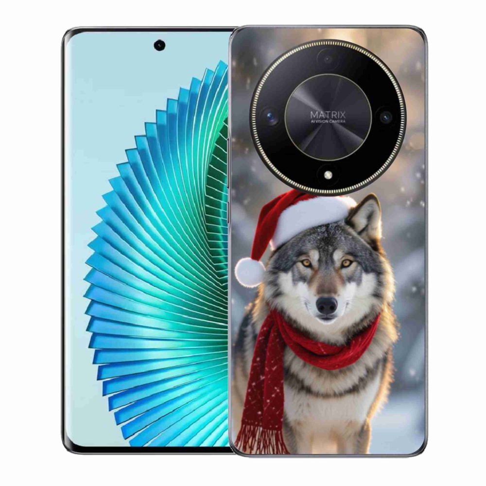 Gelový kryt mmCase na Honor Magic 6 Lite 5G - vánoční vlk