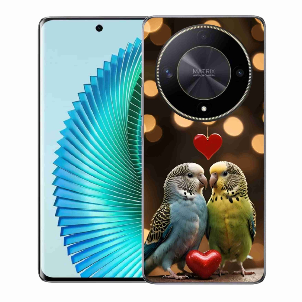 Gelový kryt mmCase na Honor Magic 6 Lite 5G - zamilovaní papoušci