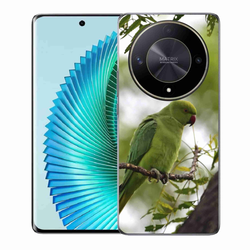 Gelový kryt mmCase na Honor Magic 6 Lite 5G - zelený papoušek