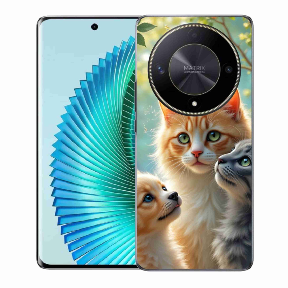 Gelový kryt mmCase na Honor Magic 6 Lite 5G - zvířecí přátelství 2