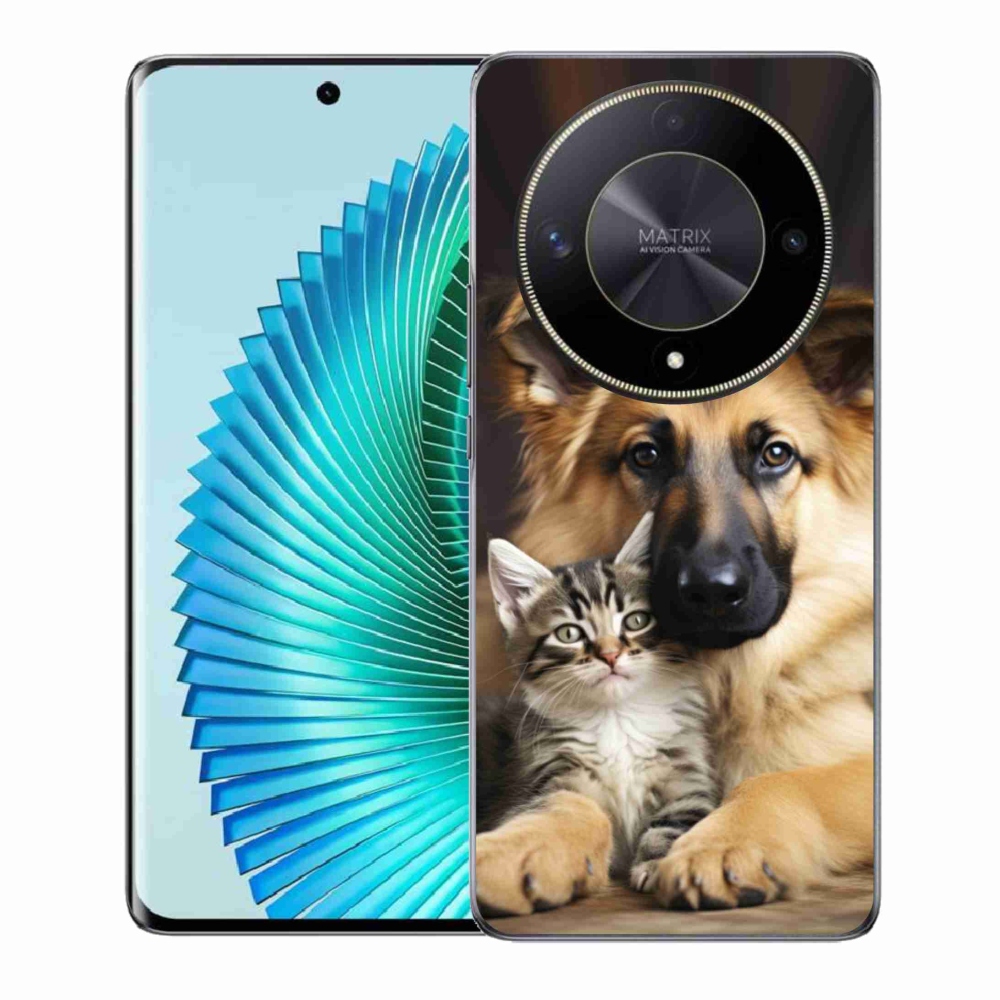 Gelový kryt mmCase na Honor Magic 6 Lite 5G - zvířecí přátelství