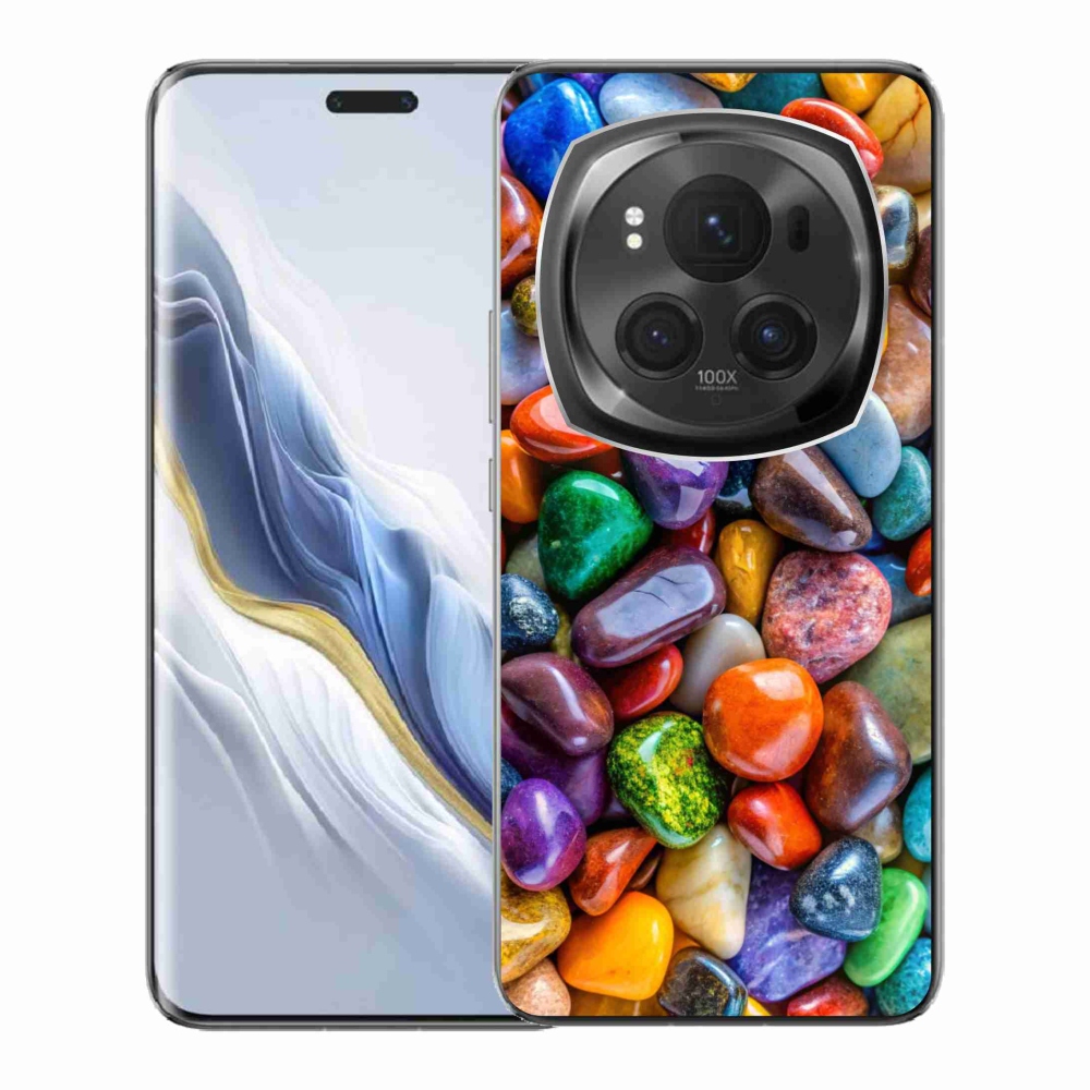 Gelový kryt mmCase na Honor Magic 6 Pro 5G - barevné kamínky
