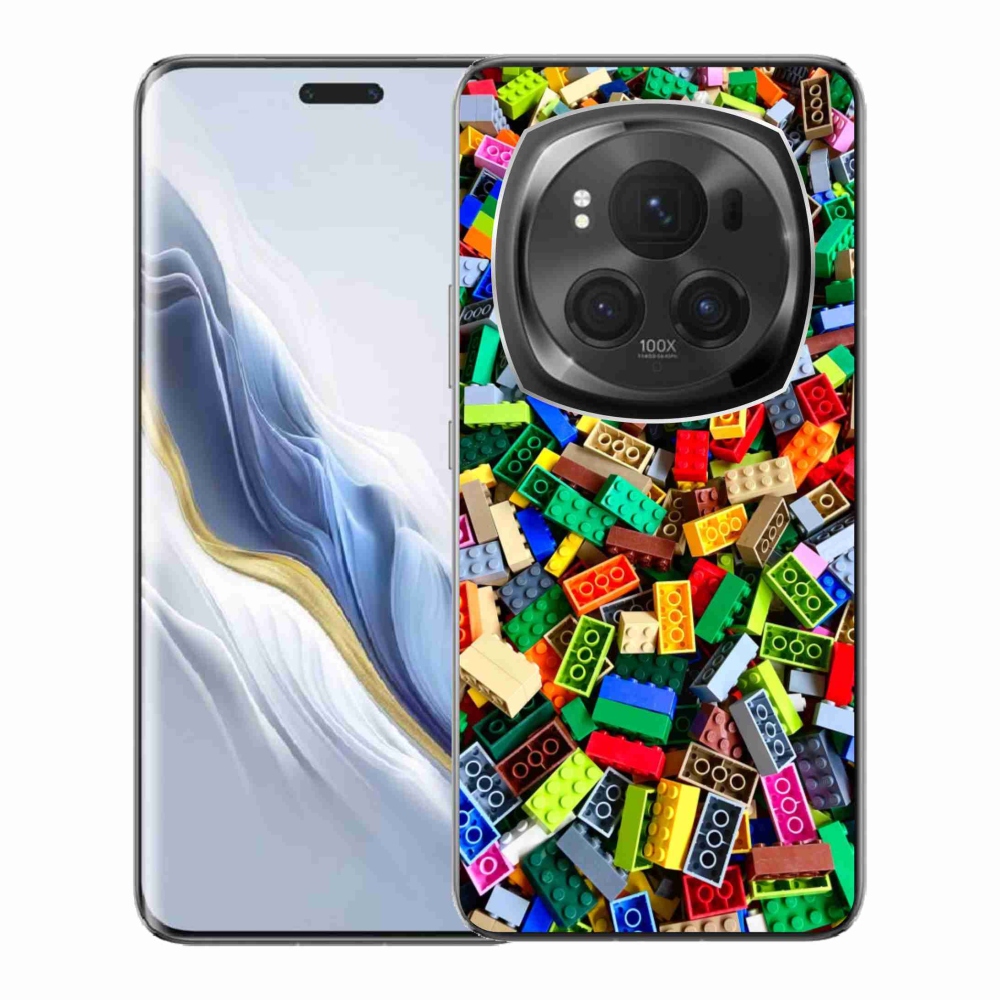 Gelový kryt mmCase na Honor Magic 6 Pro 5G - barevné stavební kostky