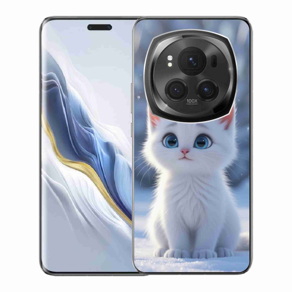Gelový kryt mmCase na Honor Magic 6 Pro 5G - bílé kotě 3
