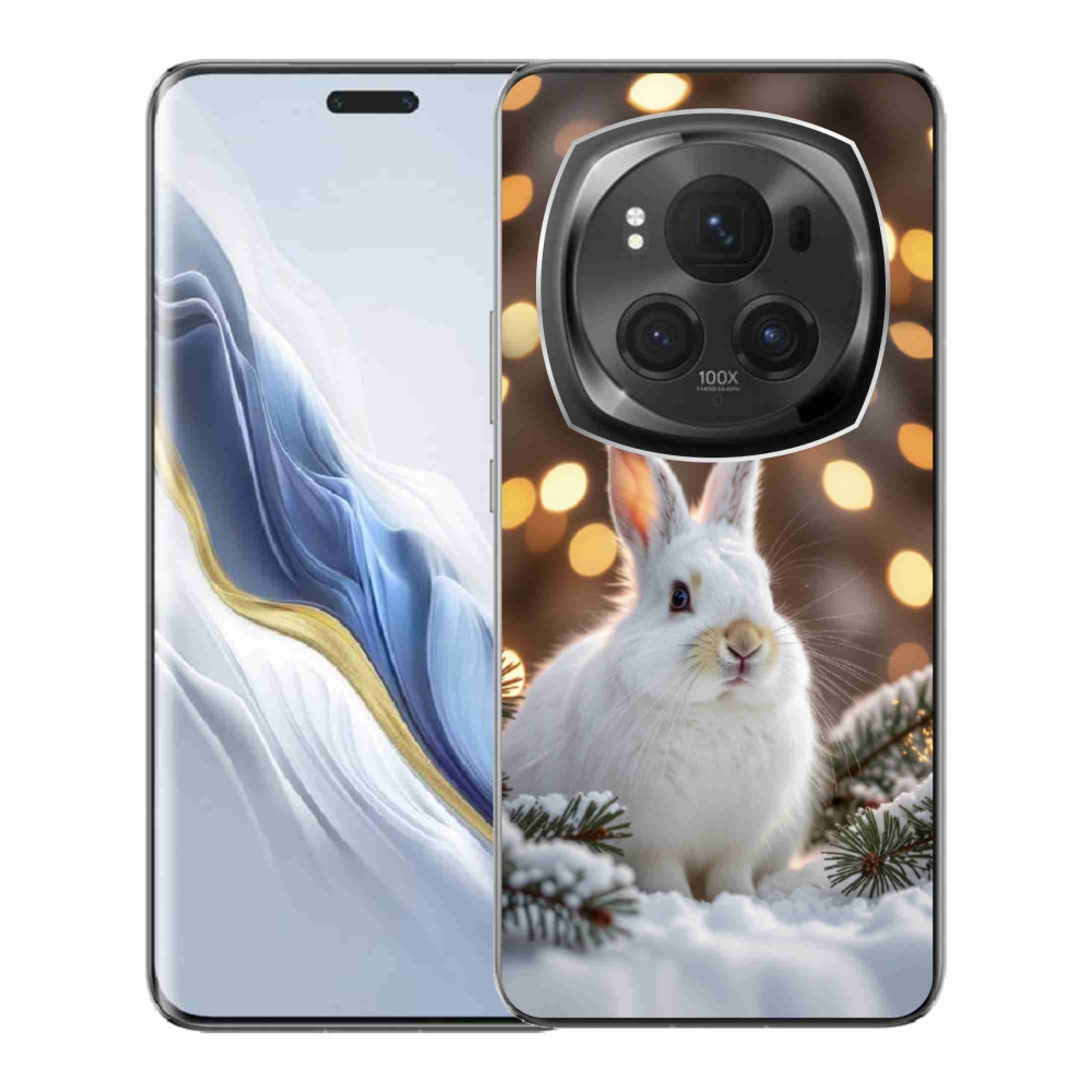 Gelový kryt mmCase na Honor Magic 6 Pro 5G - bílý zajíc