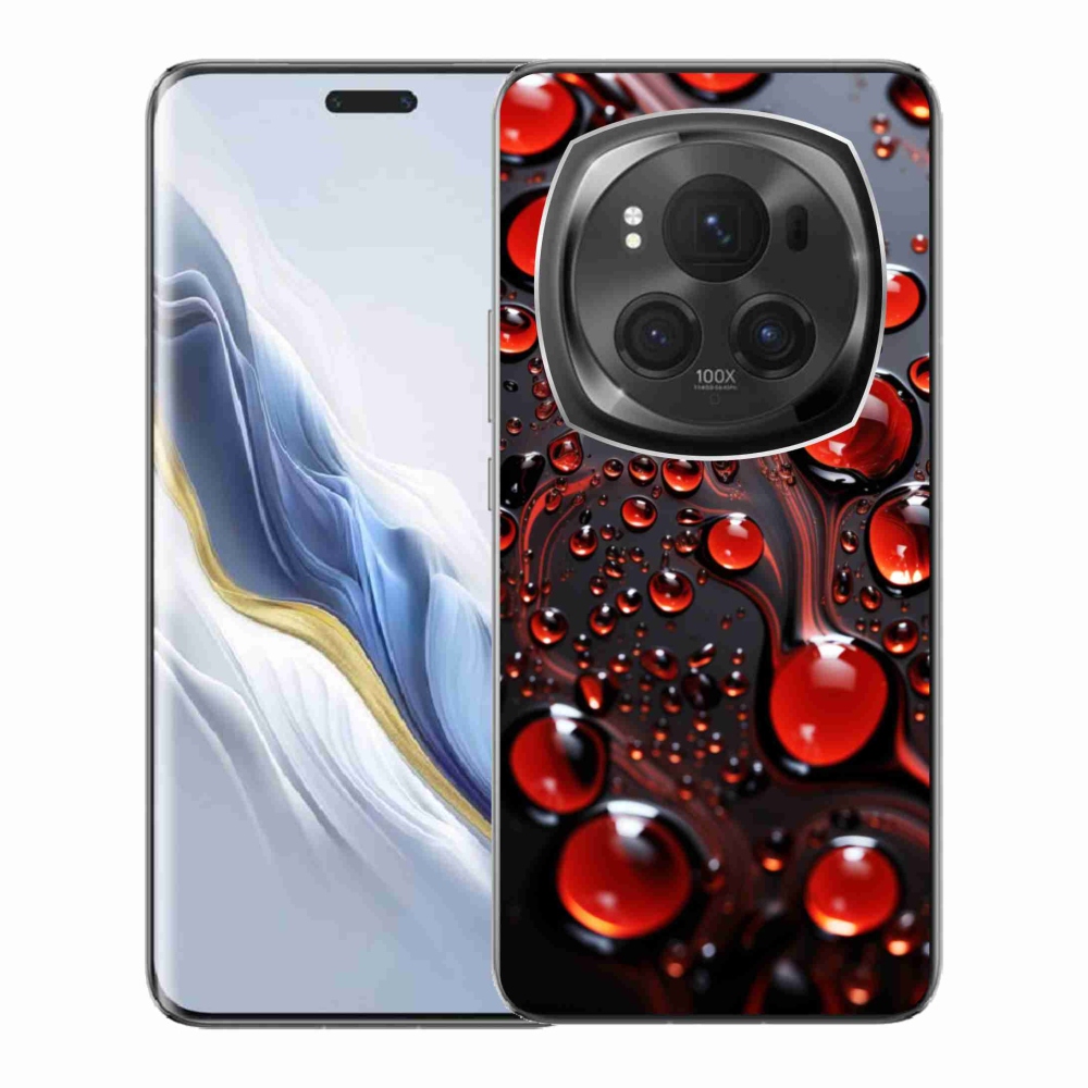 Gelový kryt mmCase na Honor Magic 6 Pro 5G - červené kapky 2