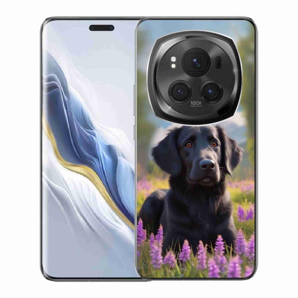 Gelový kryt mmCase na Honor Magic 6 Pro 5G - elegantní černý retrívr