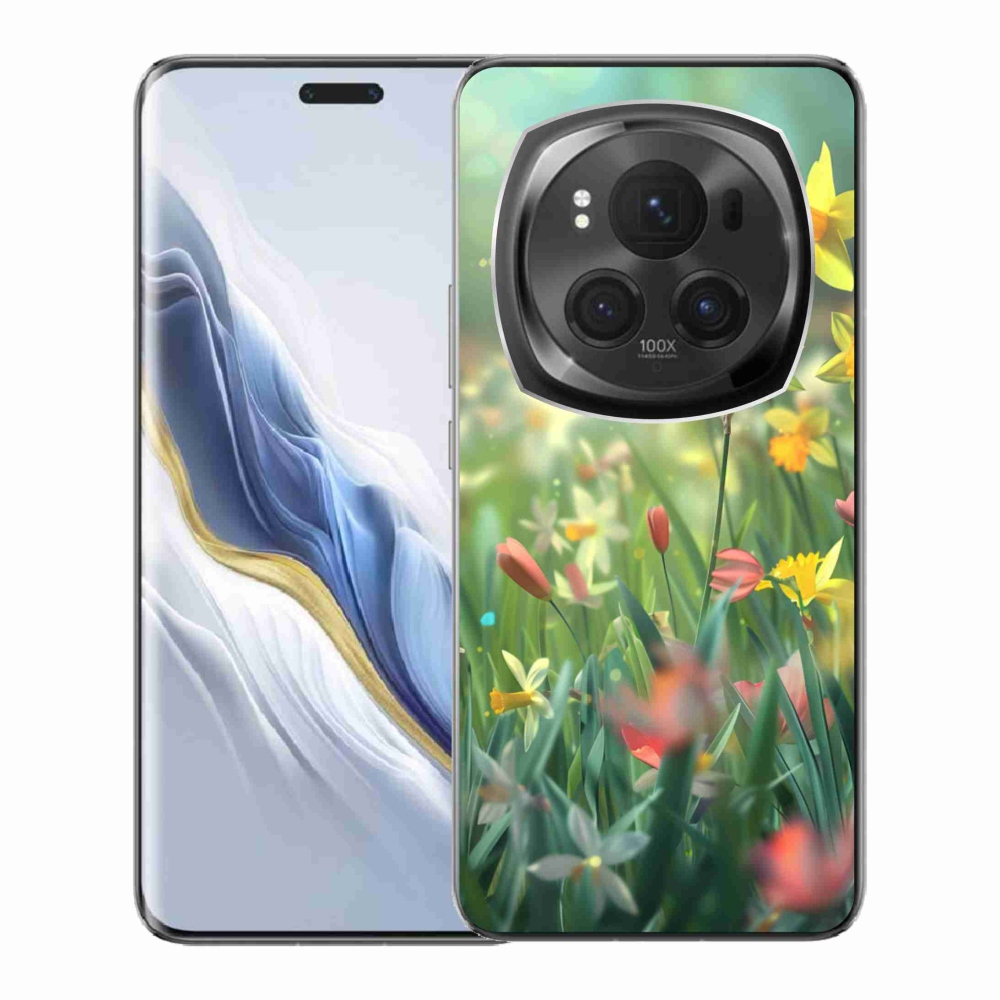 Gelový kryt mmCase na Honor Magic 6 Pro 5G - jarní květy
