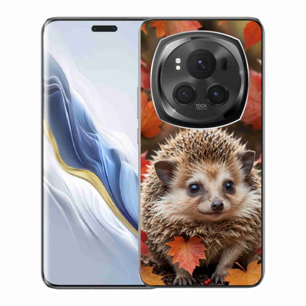Gelový kryt mmCase na Honor Magic 6 Pro 5G - ježek v listí