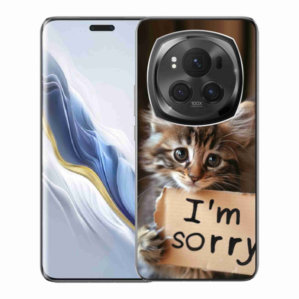 Gelový kryt mmCase na Honor Magic 6 Pro 5G - kočíčí omluva