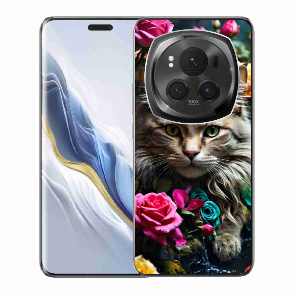 Gelový kryt mmCase na Honor Magic 6 Pro 5G - kočíčí pohled 2