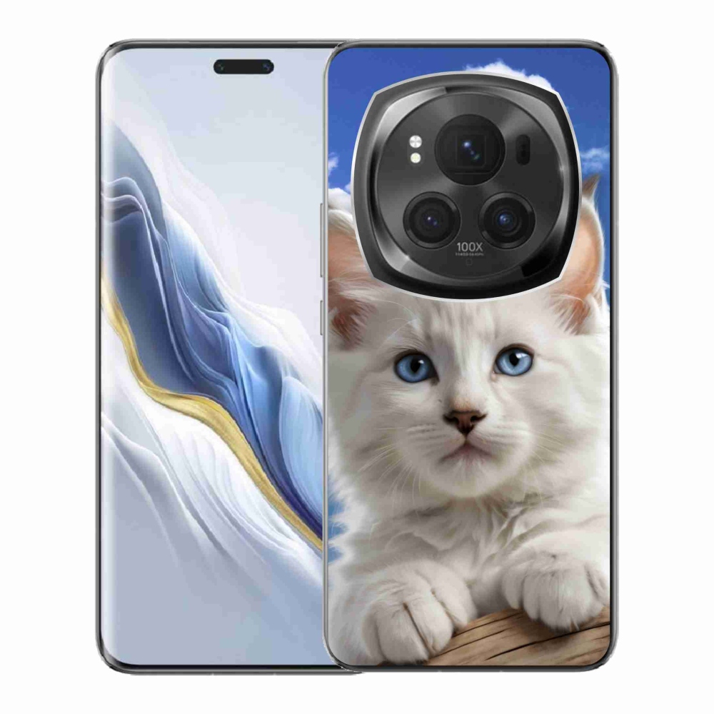 Gelový kryt mmCase na Honor Magic 6 Pro 5G - kotě a oblaka
