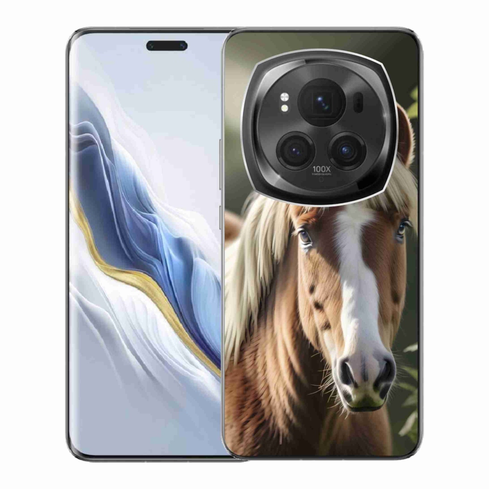 Gelový kryt mmCase na Honor Magic 6 Pro 5G - kůň se světlou hřívou