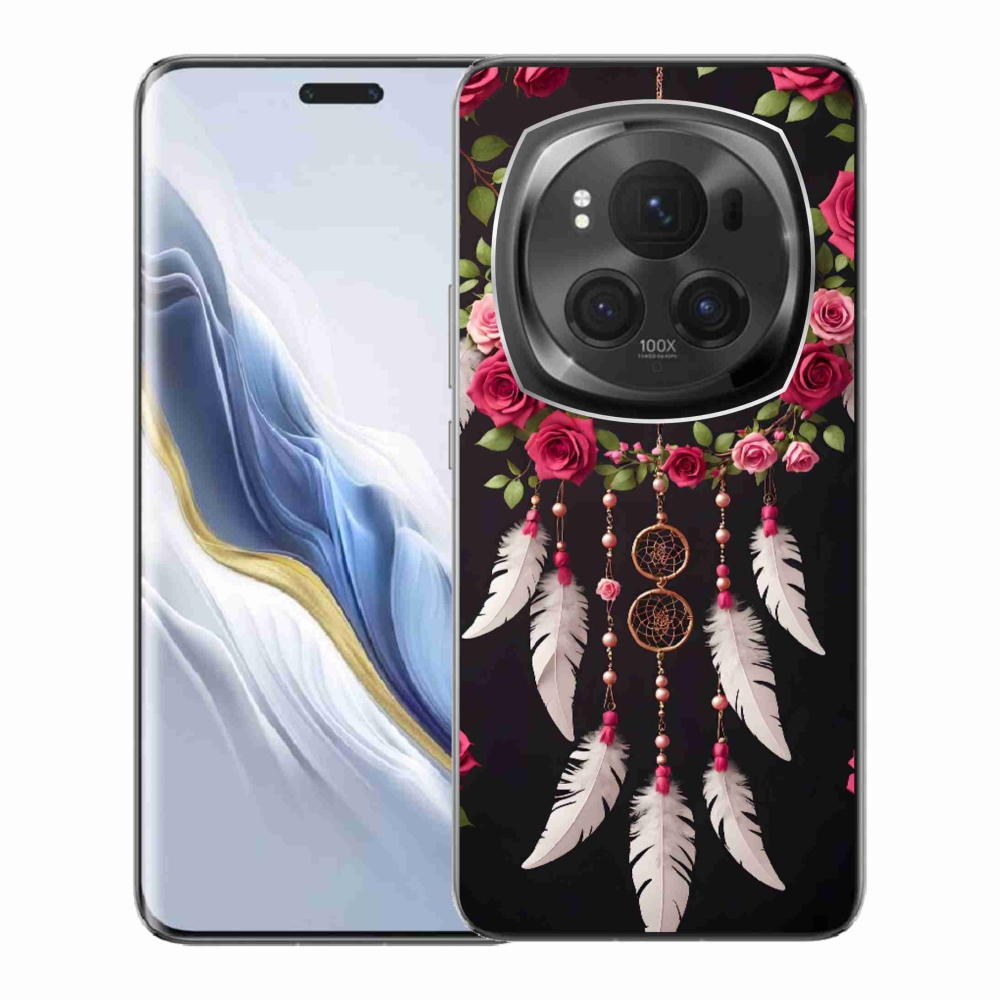 Gelový kryt mmCase na Honor Magic 6 Pro 5G - lapač snů s růžemi