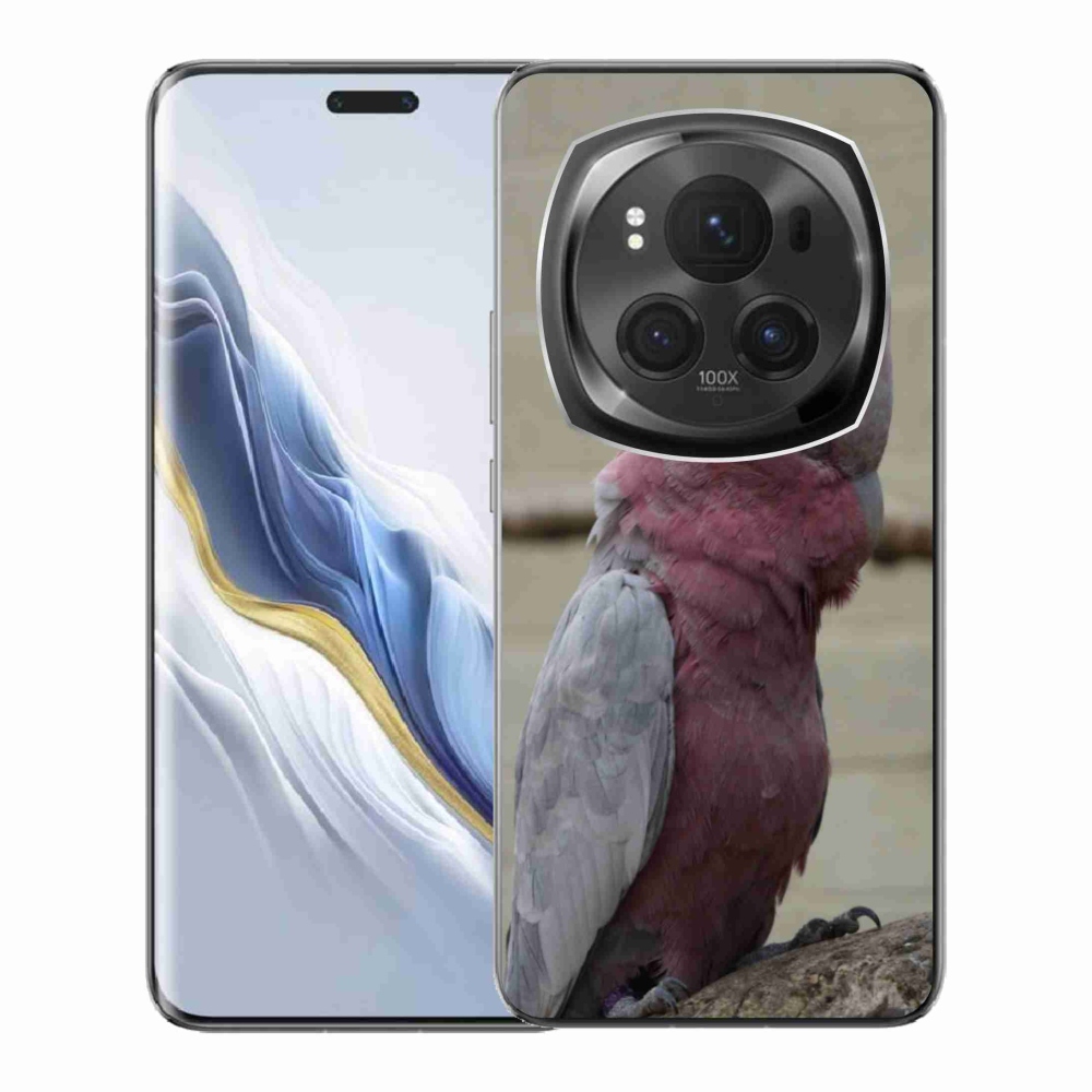Gelový kryt mmCase na Honor Magic 6 Pro 5G - papoušek kakadu růžový