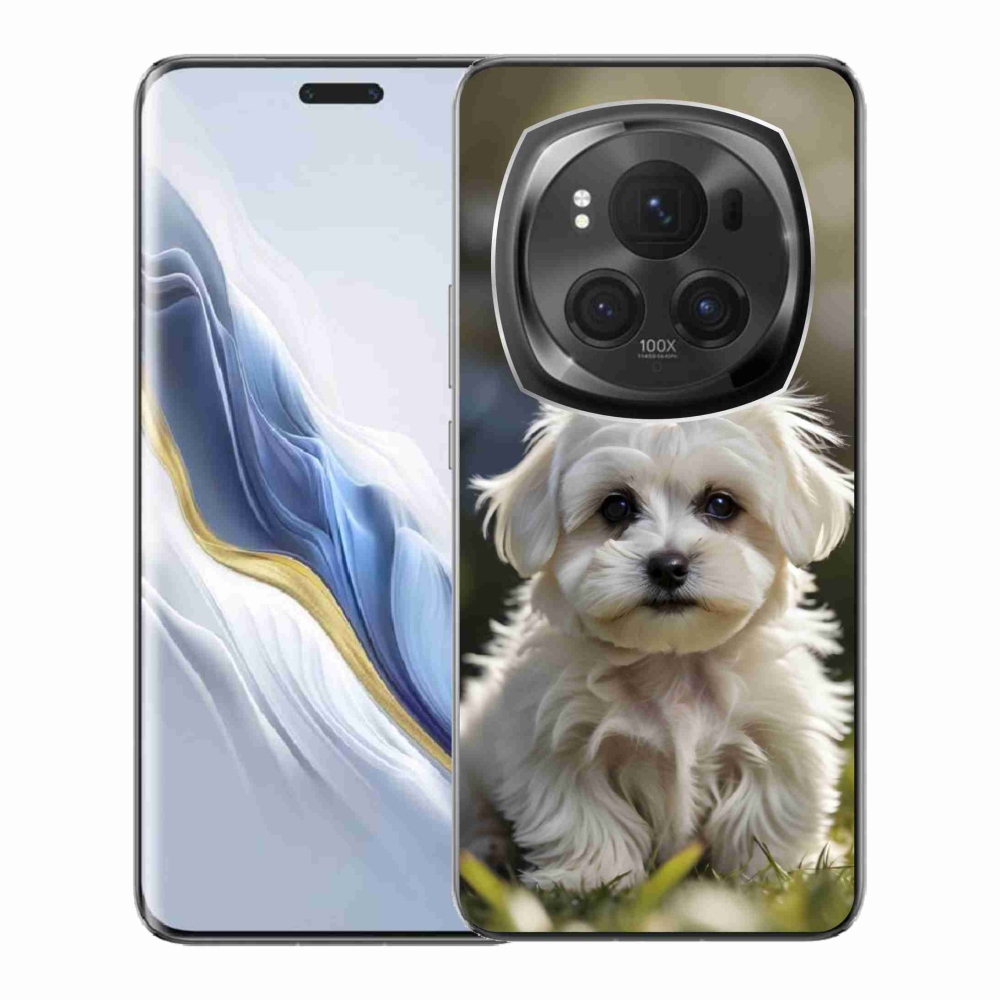 Gelový kryt mmCase na Honor Magic 6 Pro 5G - roztomilý maltézský psík