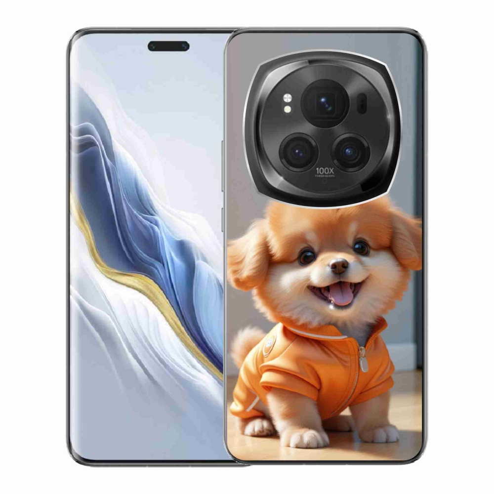 Gelový kryt mmCase na Honor Magic 6 Pro 5G - roztomilý pomeranian v mikině