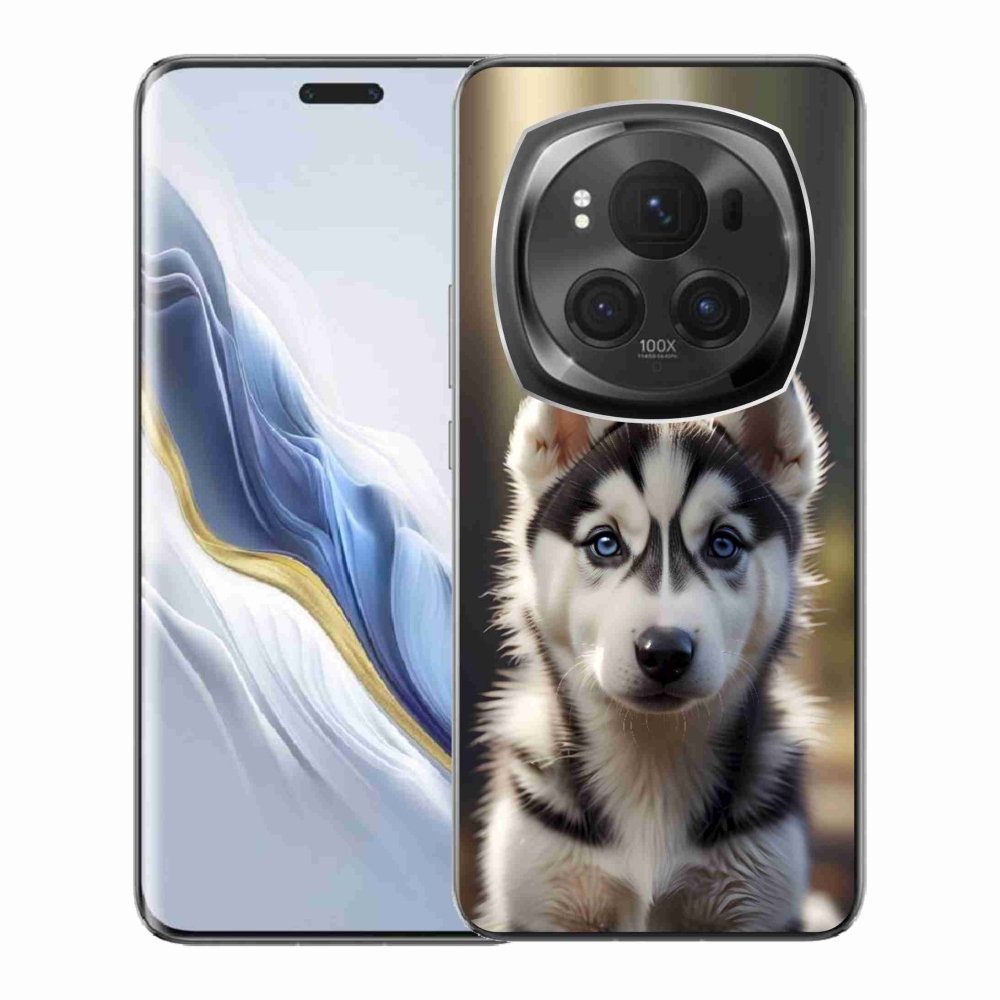 Gelový kryt mmCase na Honor Magic 6 Pro 5G - roztomilý sibiřský husky