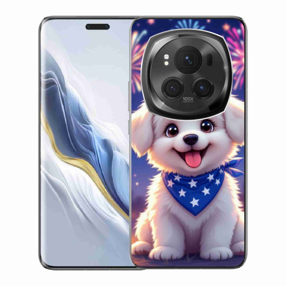 Gelový kryt mmCase na Honor Magic 6 Pro 5G - slavnostní štěně